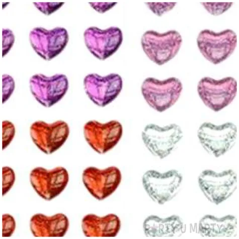 dzety samoprzylepne serduszka mix titanum 140 szt