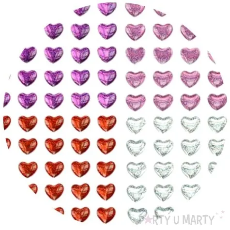 dzety samoprzylepne serduszka mix titanum 140 szt