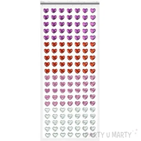 dzety samoprzylepne serduszka mix titanum 140 szt