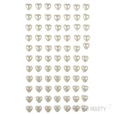 dzety samoprzylepne serduszka perlowe titanum 77 szt