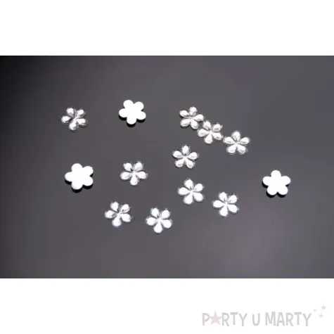 dzety w ksztalcie kwiatka srebrny 1cm 1op