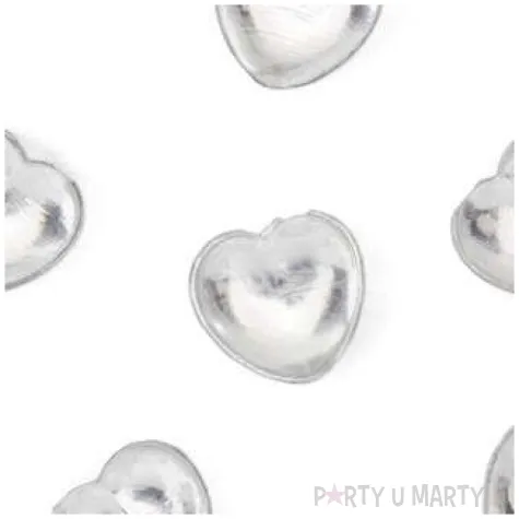 dzety w ksztalcie serca srebrny 8mm 50 szt partydecp