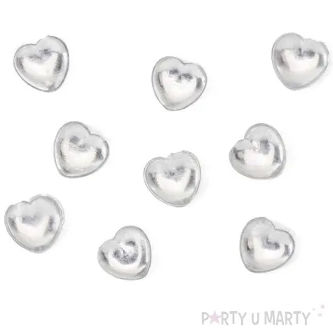 dzety w ksztalcie serca srebrny 8mm 50 szt partydecp