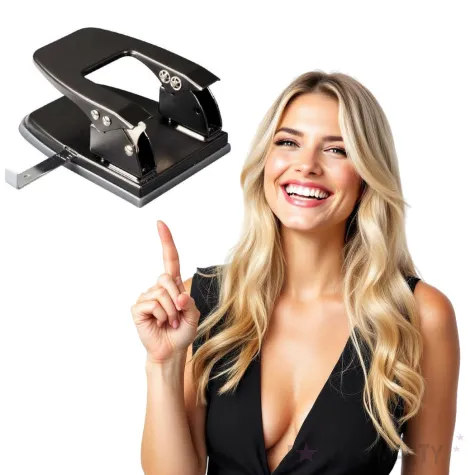 dziurkacz do papieru premium czarny titanum