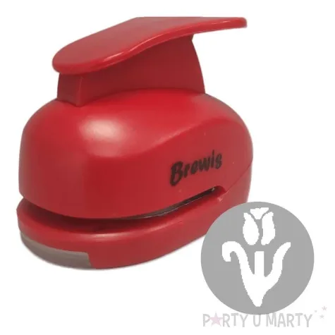 dziurkacz kreatywny kwiat tulipan czerwony brewis 2 5 cm