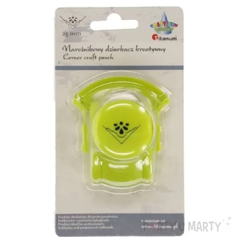 dziurkacz kreatywny muszelka zielono zolty titanum