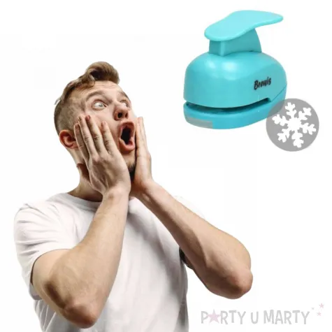 dziurkacz kreatywny swiateczna sniezynka blekitny brewis 2 5 cm