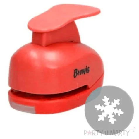 dziurkacz kreatywny swiateczna sniezynka czerwony brewis 1 6 cm
