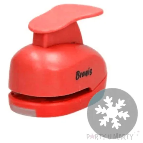 dziurkacz kreatywny swiateczna sniezynka czerwony brewis 3 8 cm