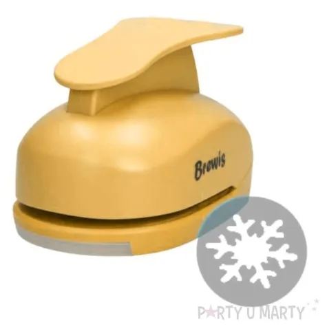 dziurkacz kreatywny swiateczna sniezynka zolty brewis 7 6 cm