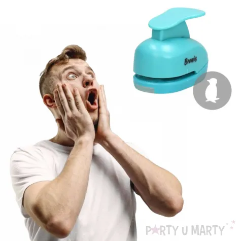 dziurkacz kreatywny swiateczny pingwin blekitny brewis 2 5 cm