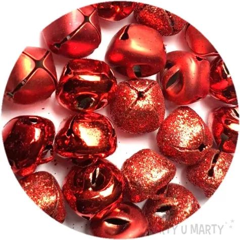 dzwoneczki dekoracyjne classic czerwone aliga 15 mm 20 szt