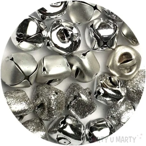 dzwoneczki dekoracyjne classic srebrne aliga 15 mm 20 szt