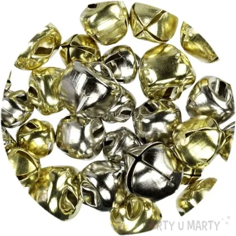 dzwoneczki dekoracyjne classic zloto srebrne titanum 30 szt