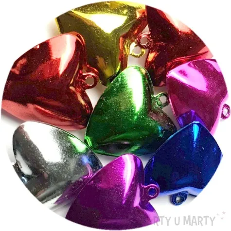 dzwoneczki dekoracyjne serca mix aliga 25 mm 8 szt