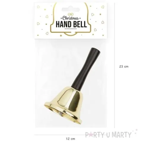 dzwonek mikolaj classic zloty partypal 12cm