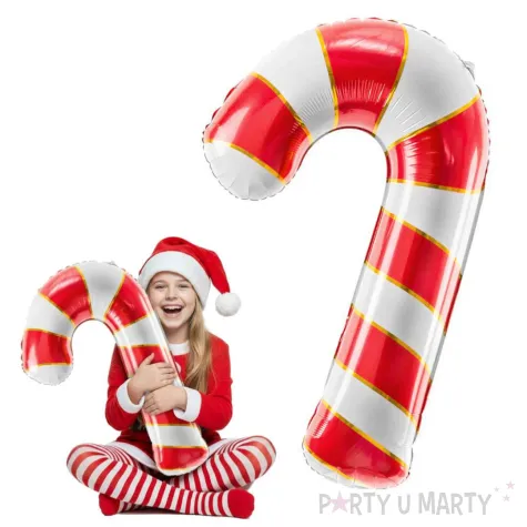 ekoracja na swieta boze narodzenie mikolajki balon foliowy lizak laska 32 shp