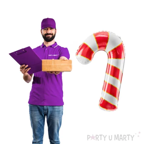 ekoracja na swieta boze narodzenie mikolajki balon foliowy lizak laska 32 shp