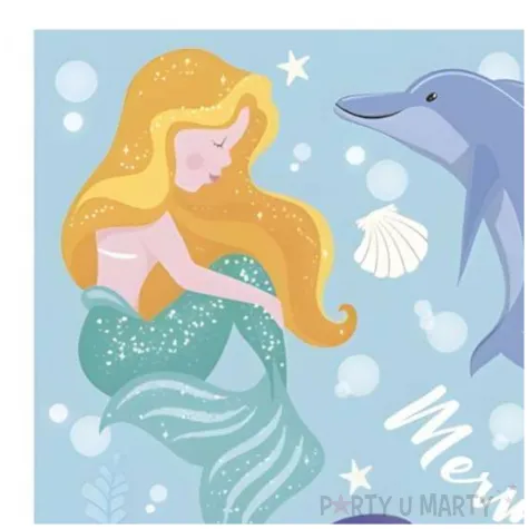 erwetki papierowe syrenki maki 33 cm 20 szt