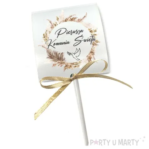 etui na lizaka komunia swieta podziekowanie boho 3 szt