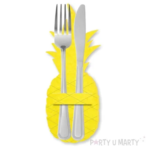 etui na sztucce ananas zolty 2 szt