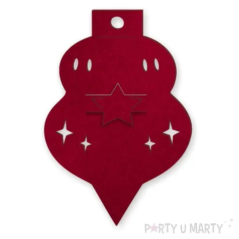 etui na sztucce bombka bordowy 2 szt