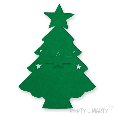 etui na sztucce choinka zielony 2 szt