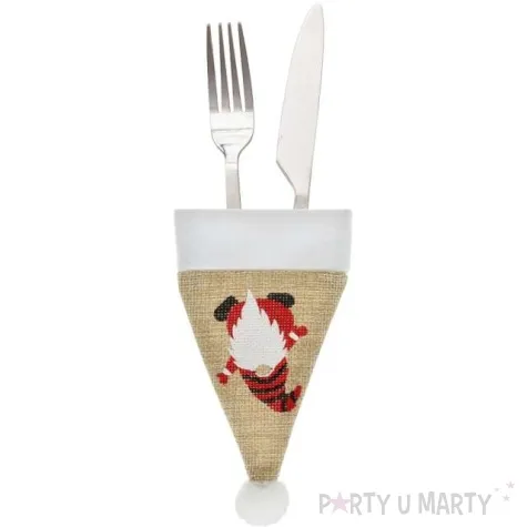 etui na sztucce czapka mikolaja skrzat godan