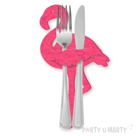 etui na sztucce flaming rozowy 2 szt