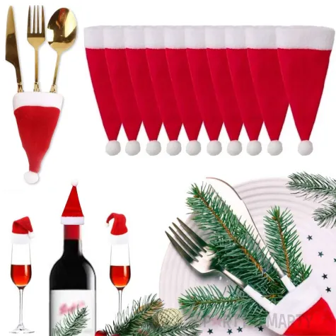 etui na sztucce i serwetki czapka mikolaj kraszek 24 szt