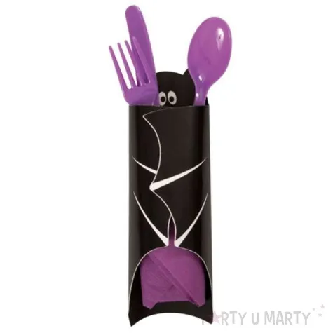 etui na sztucce i serwetki halloween nietoperz 8 szt