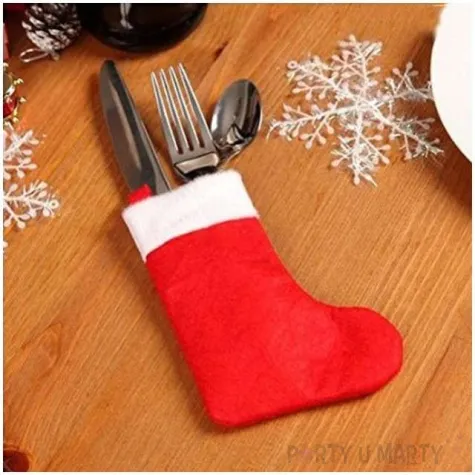 etui na sztucce i serwetki skarpetka mikolaja classic kraszek 4 szt