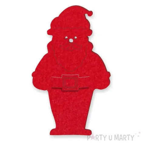 etui na sztucce swiety mikolaj czerwony 2 szt