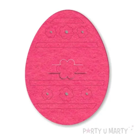 etui na sztucce wielkanocne pisanki z kwiatkami rozowy 2 szt