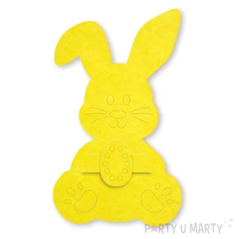 etui na sztucce wielkanocny kroliczek zolty 2 szt