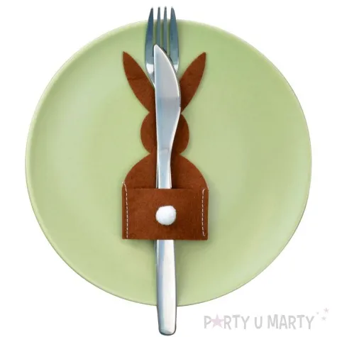 etui na sztucce zajaczek brazowy arpex 2 szt