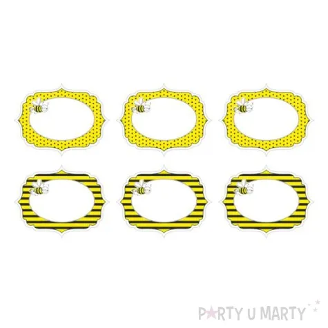 etykieta candy bar pszczolka 9 x 7cm mix 6 szt