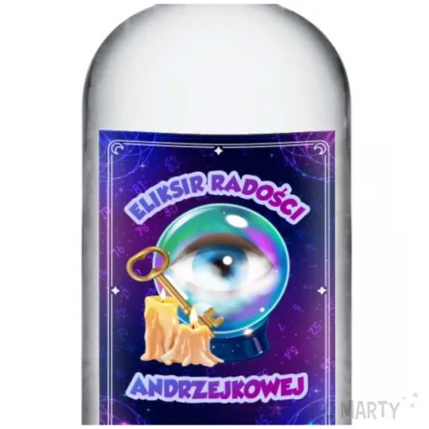 etykieta na butelke andrzejki wrozbita maciej 85x120 mm 5 szt