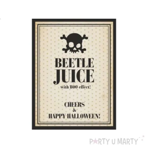 etykieta na butelke beetle juice sok z zuka 10 szt