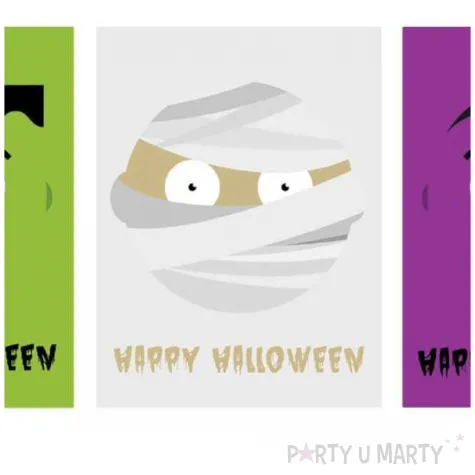 etykieta na butelke halloween potworki congee 9 x 12 cm 9 szt