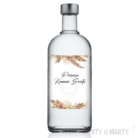 etykieta na butelke komunia swieta boho 85x120 mm 5 szt