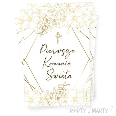 etykieta na butelke komunia swieta glamour 85x120 mm 5 szt