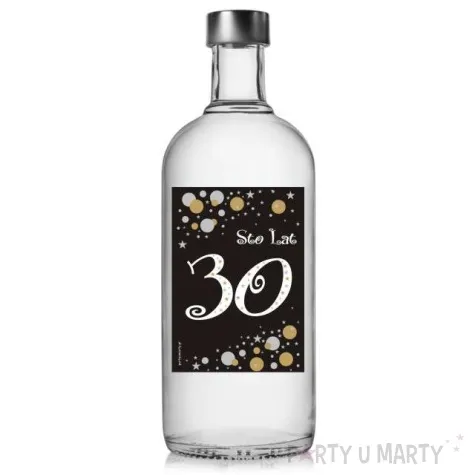 etykieta na butelke urodziny 30 gold 85x120 mm 5 szt