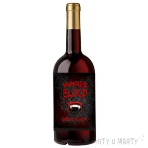 etykieta na butelke vampire blood 10 szt