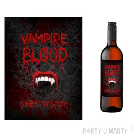 etykieta na butelke vampire blood 10 szt