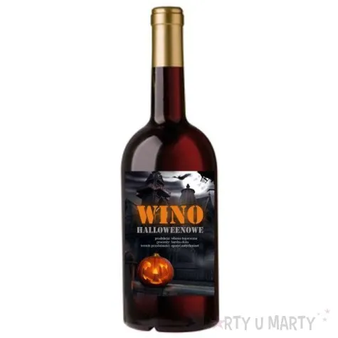 etykieta na butelke wino halloweenowe 85x120 mm 5 szt