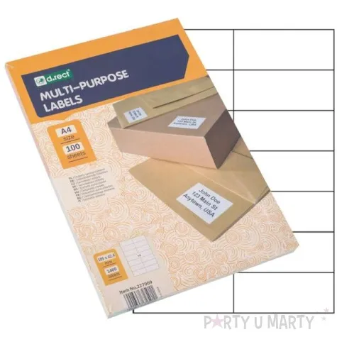 etykieta samoprzylepna a4 14 x 105x42mm d rect 100szt