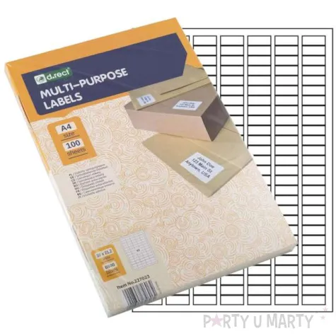 etykieta samoprzylepna a4 189 x 25x10mm d rect 100szt