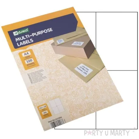 etykieta samoprzylepna a4 4 x 105x148mm d rect 100szt