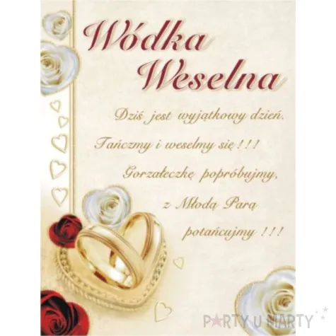 etykieta samoprzylepna na alkohol